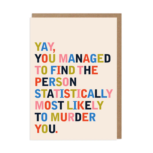 Statistically Wedding Card