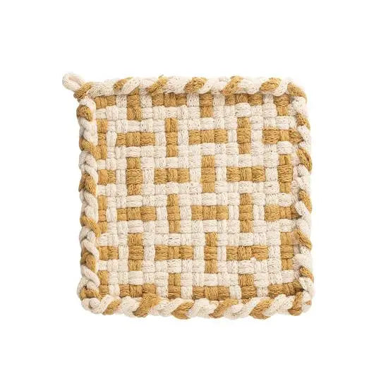 Flax and Ochre ~ Potholder