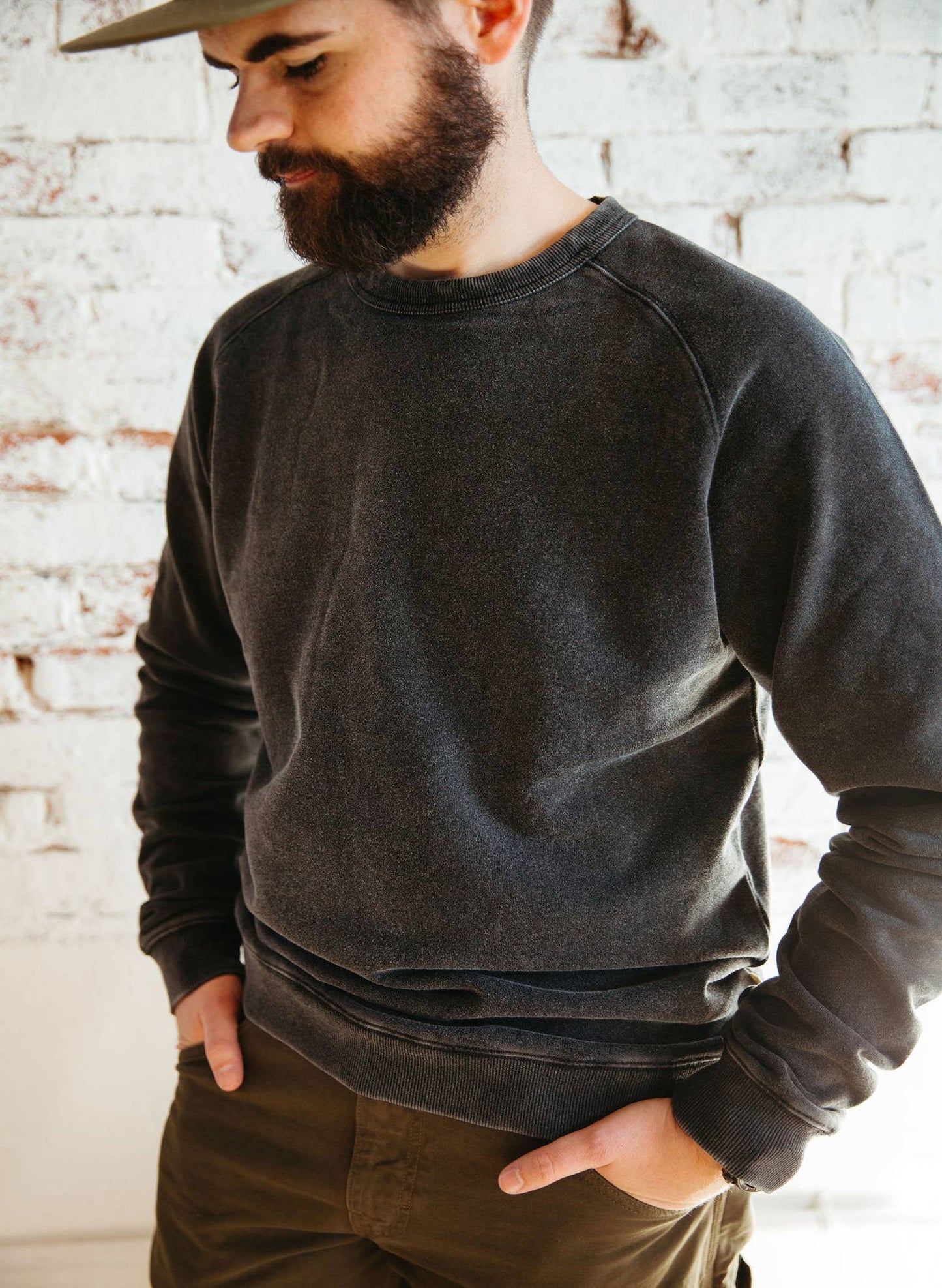Washed Hemp Crewneck Sweatshirt