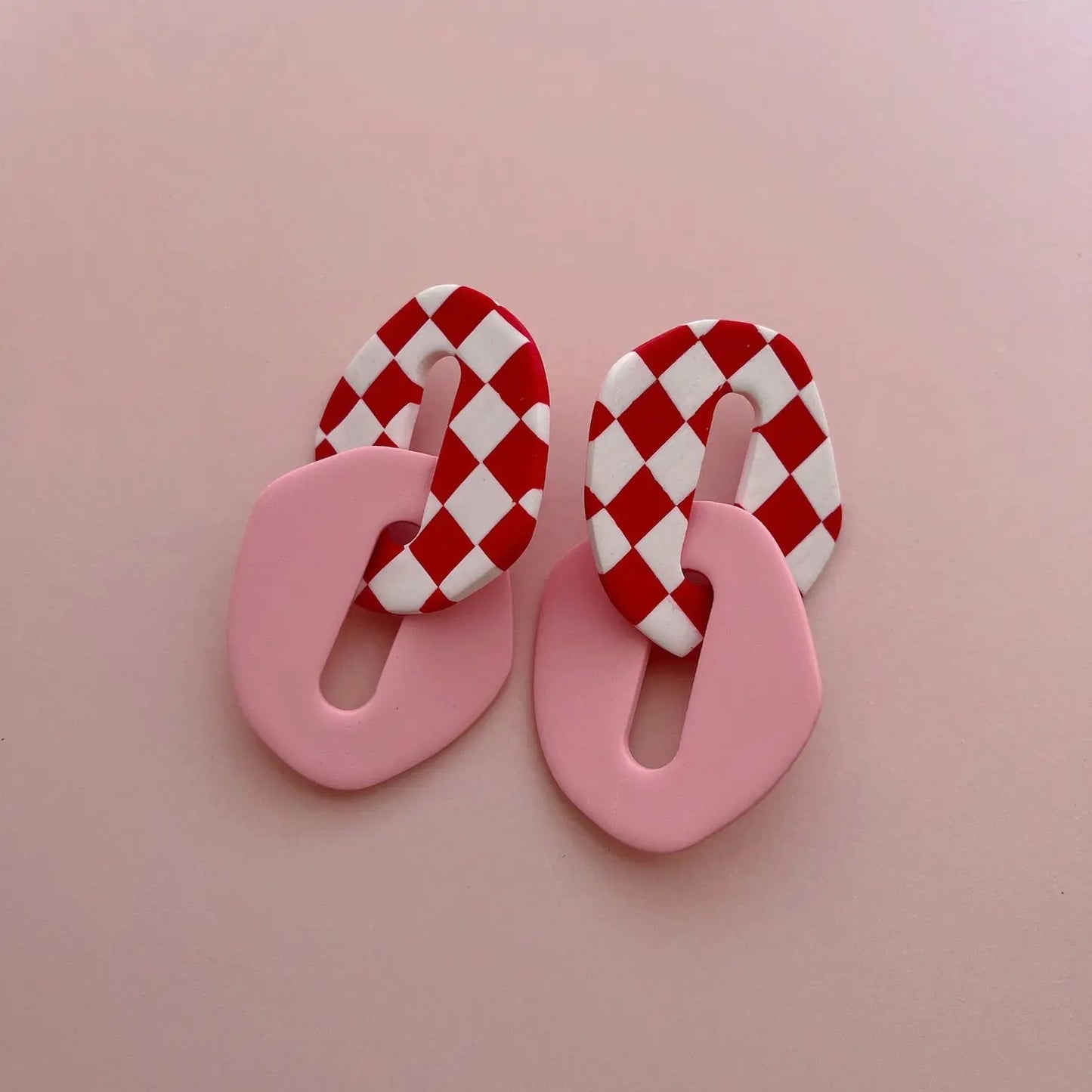 Pizza Shop Checker Earrings