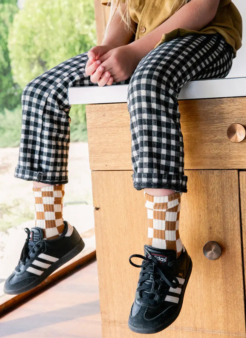 Kids Checkerboard Socks