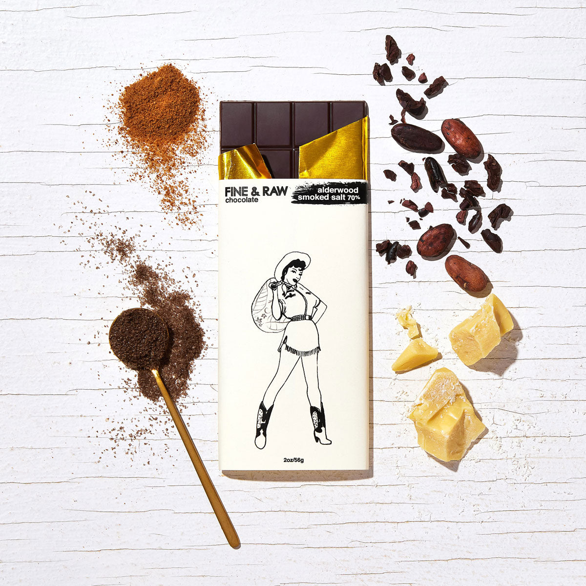 Alderwood Smoked Salt Chocolate Bar