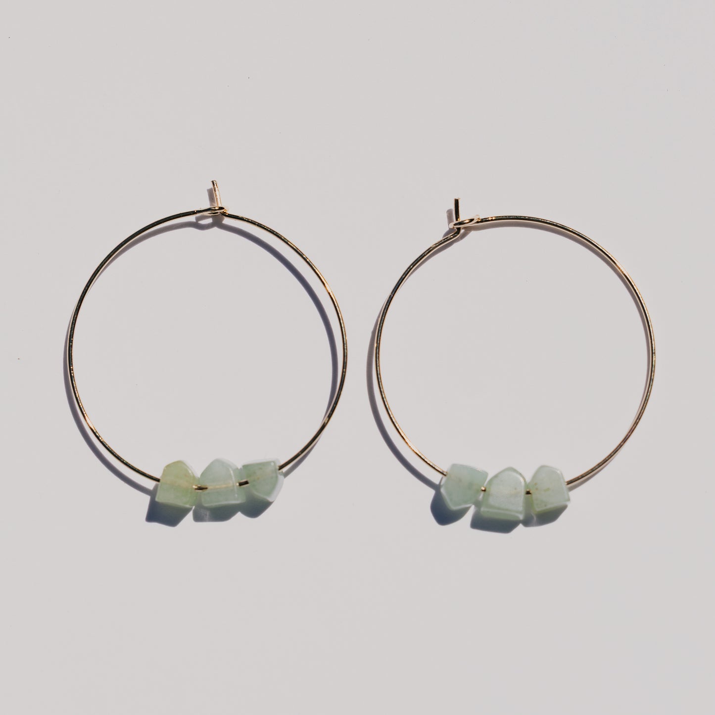 Aventurine Hoops