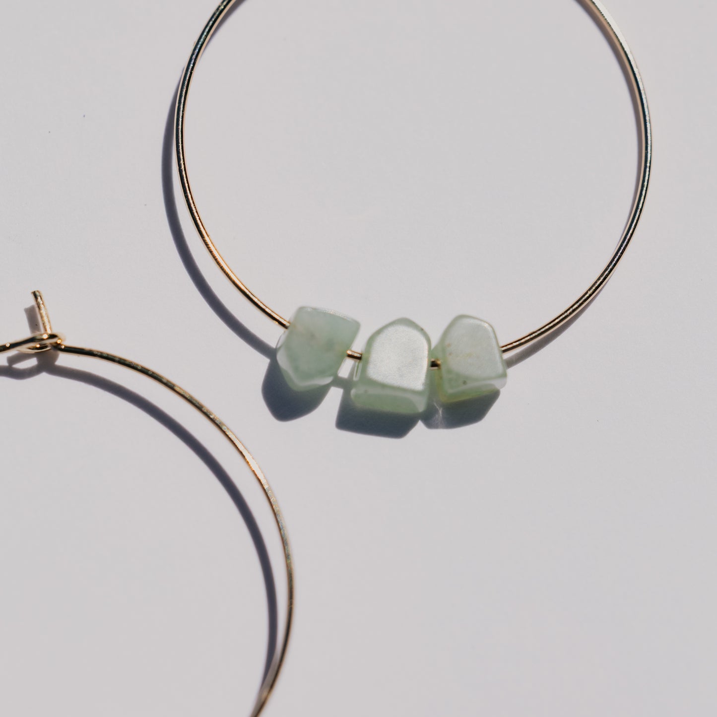 Aventurine Hoops