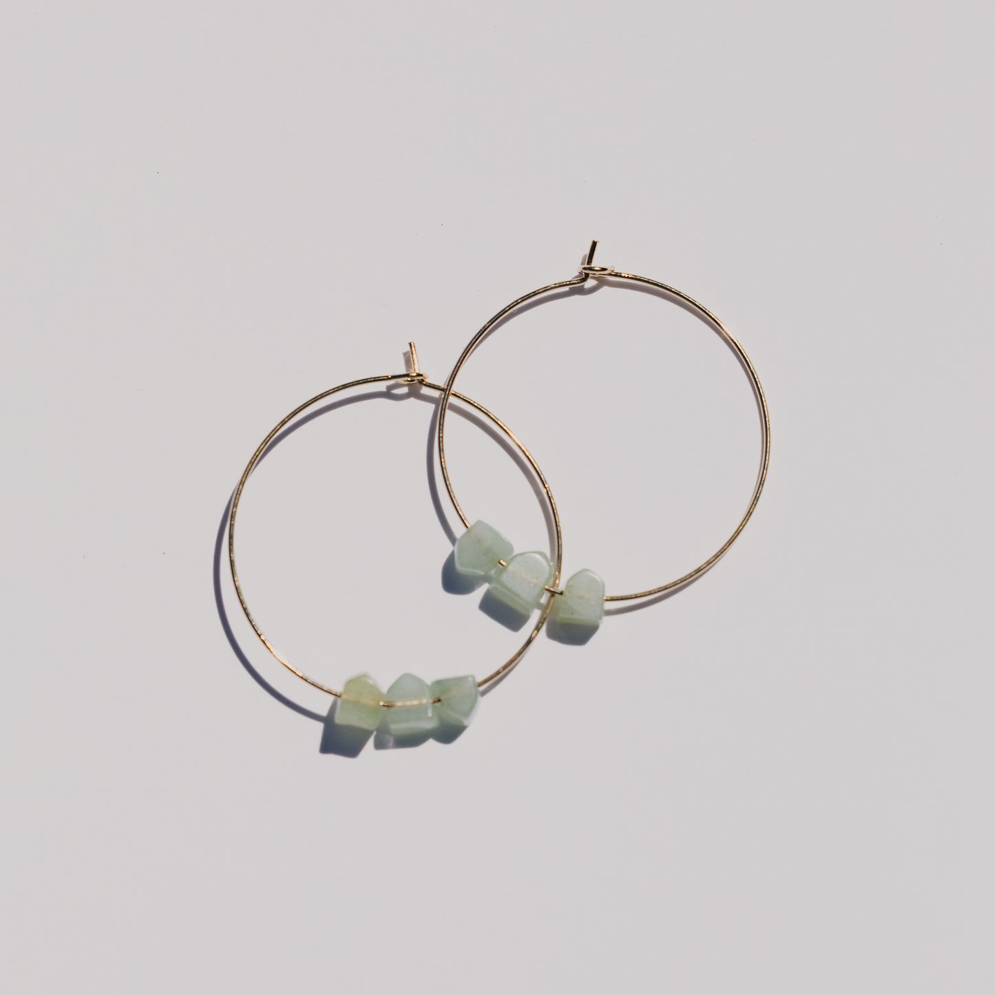 Aventurine Hoops