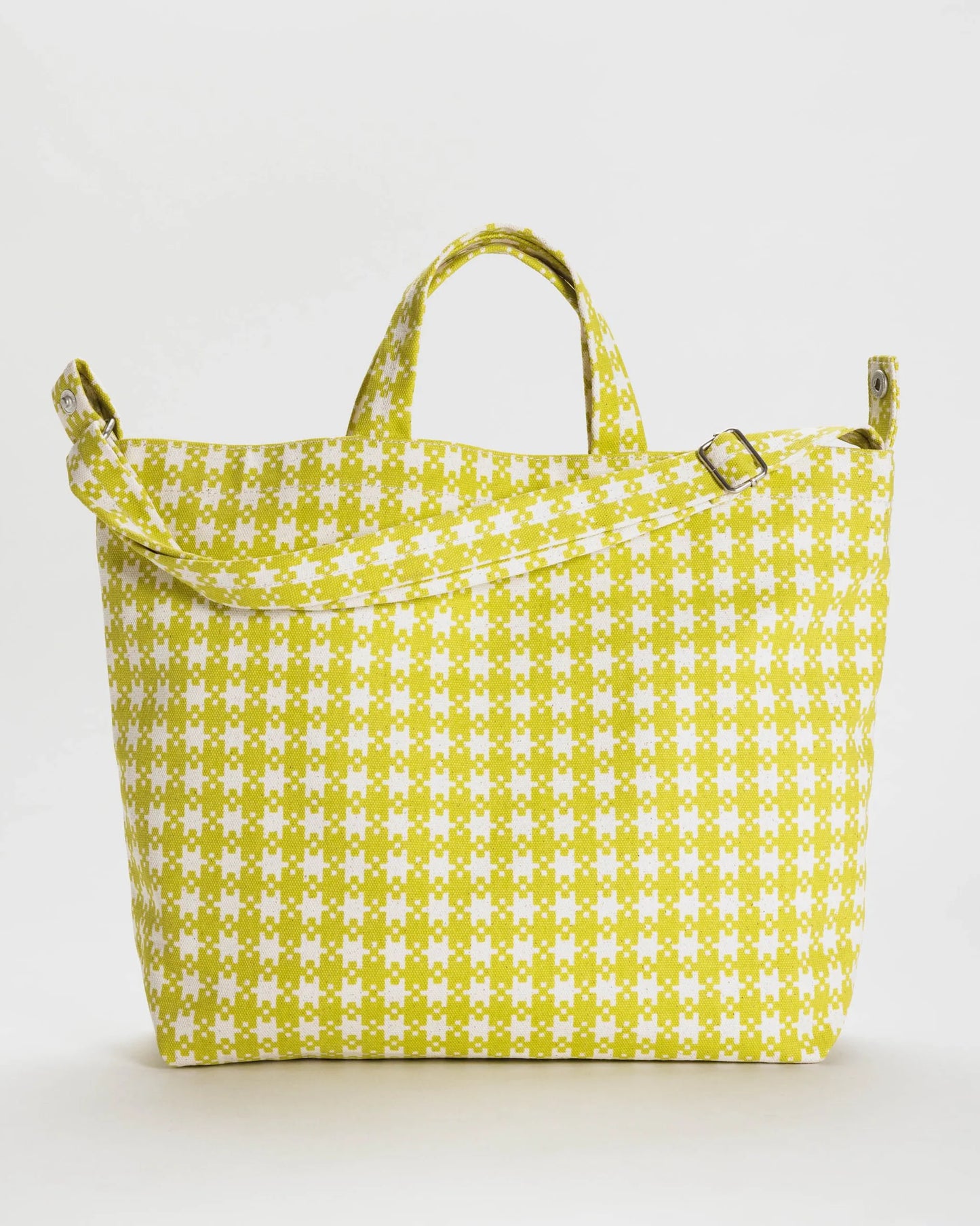 Horizontal Duck Bag ~ Chartreuse Pixel Gingham