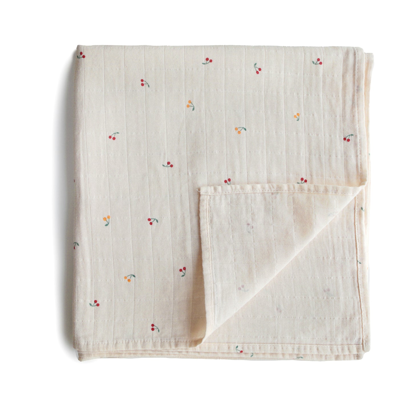 Muslin Swaddle Blanket ~ Cherries