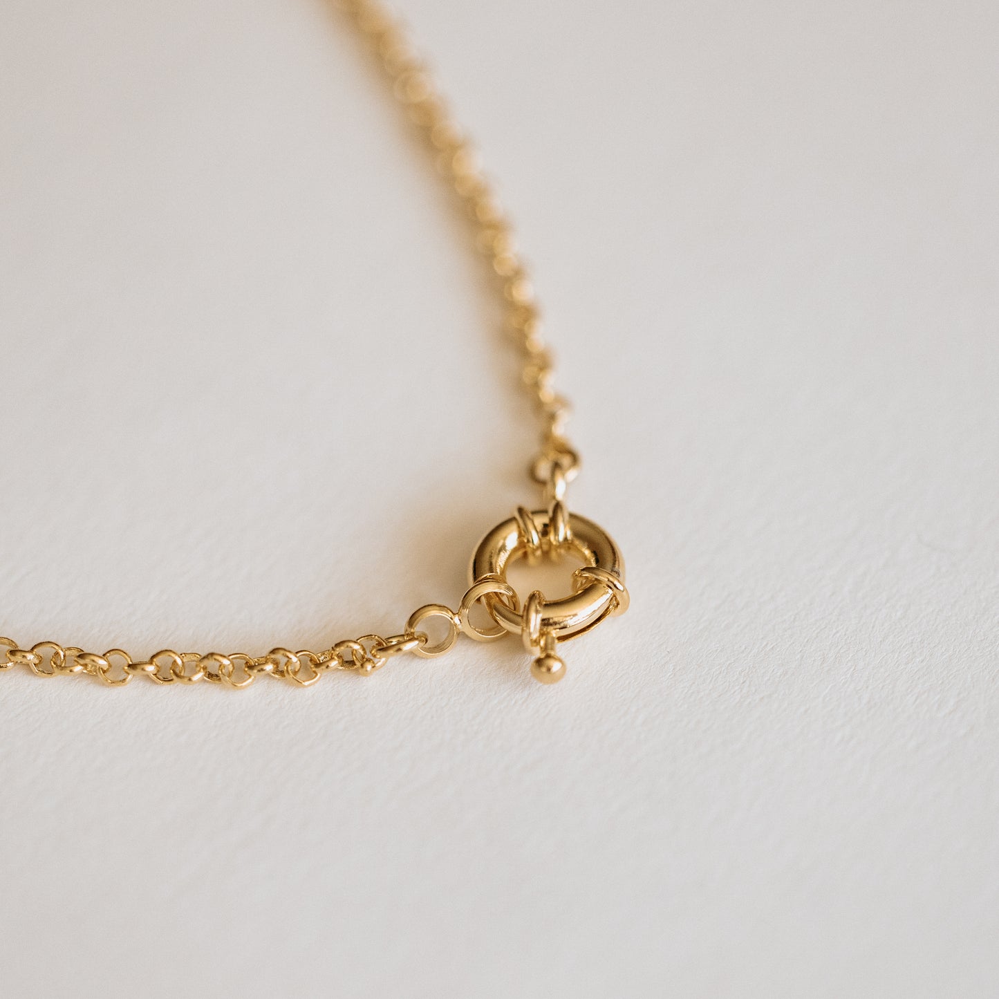 Front Clasp Rolo Chain Necklace