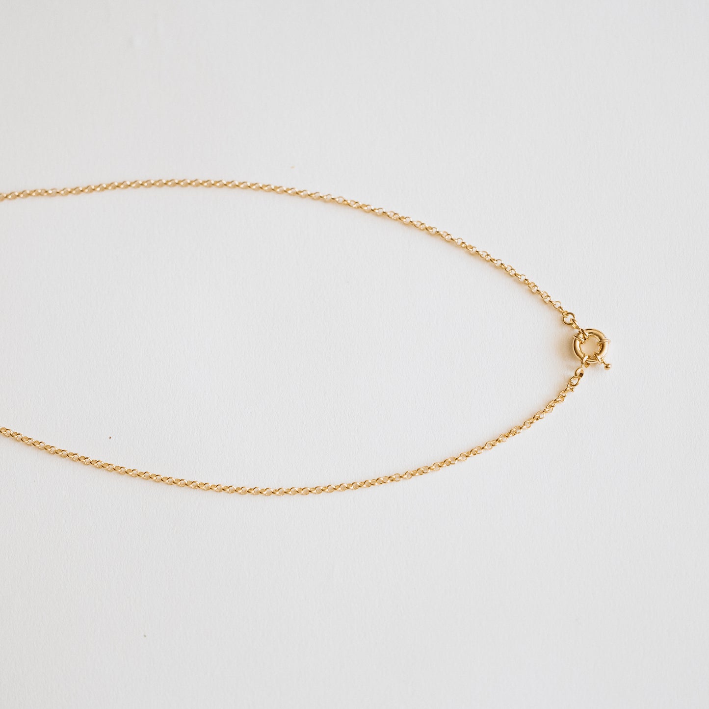 Front Clasp Rolo Chain Necklace