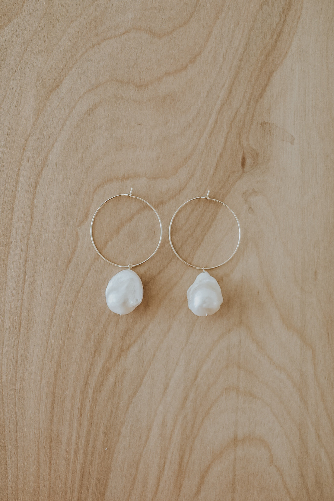 Pearl Hoop Earrings