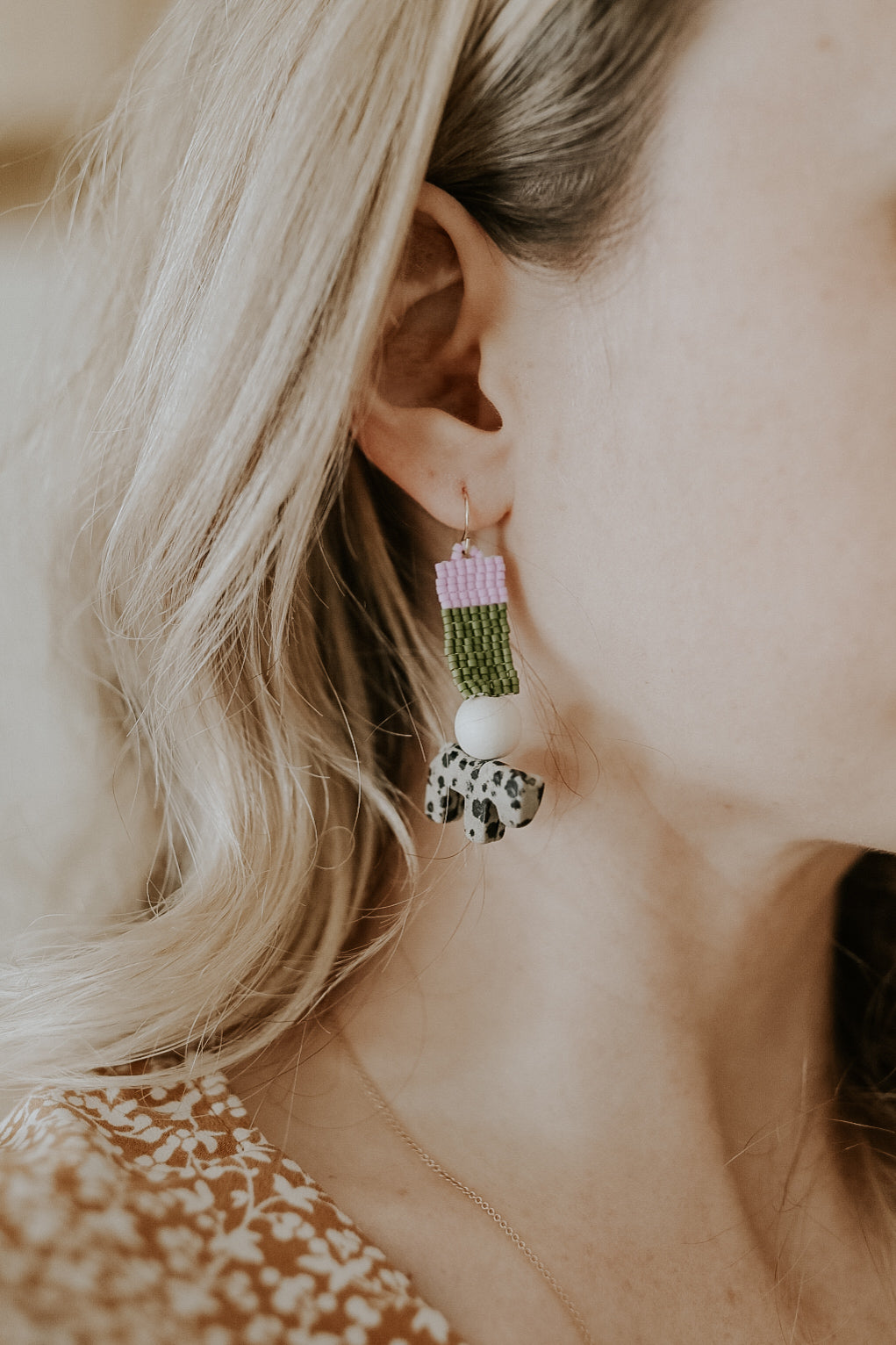 Dalmatian Drop Earrings