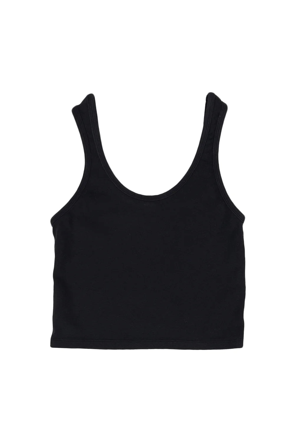 Cropped Tank Top - Black