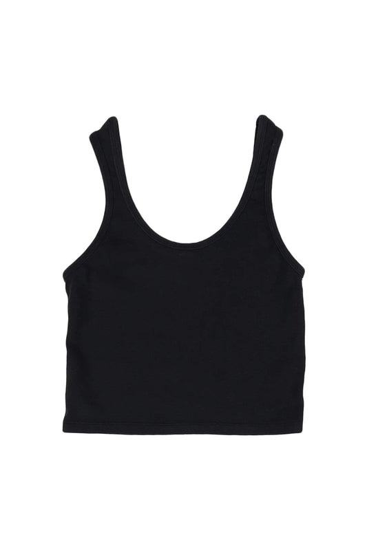 Cropped Tank Top - Black