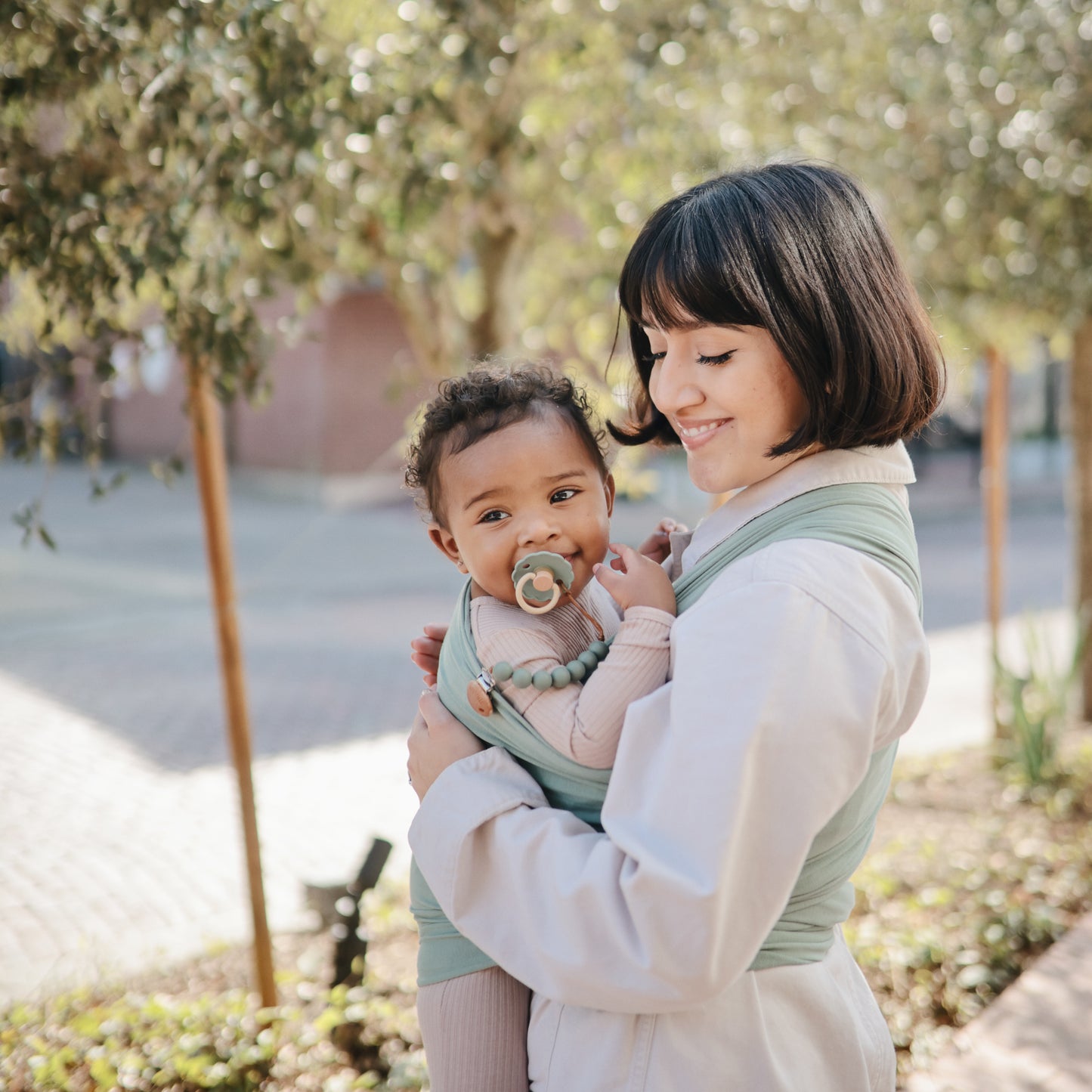 Frigg Pacifier ~ Willow/Croissant