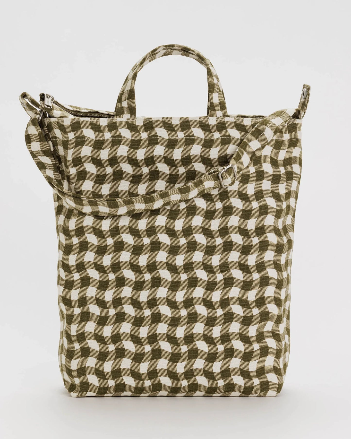 Duck Tote Bag ~ Wavy Gingham