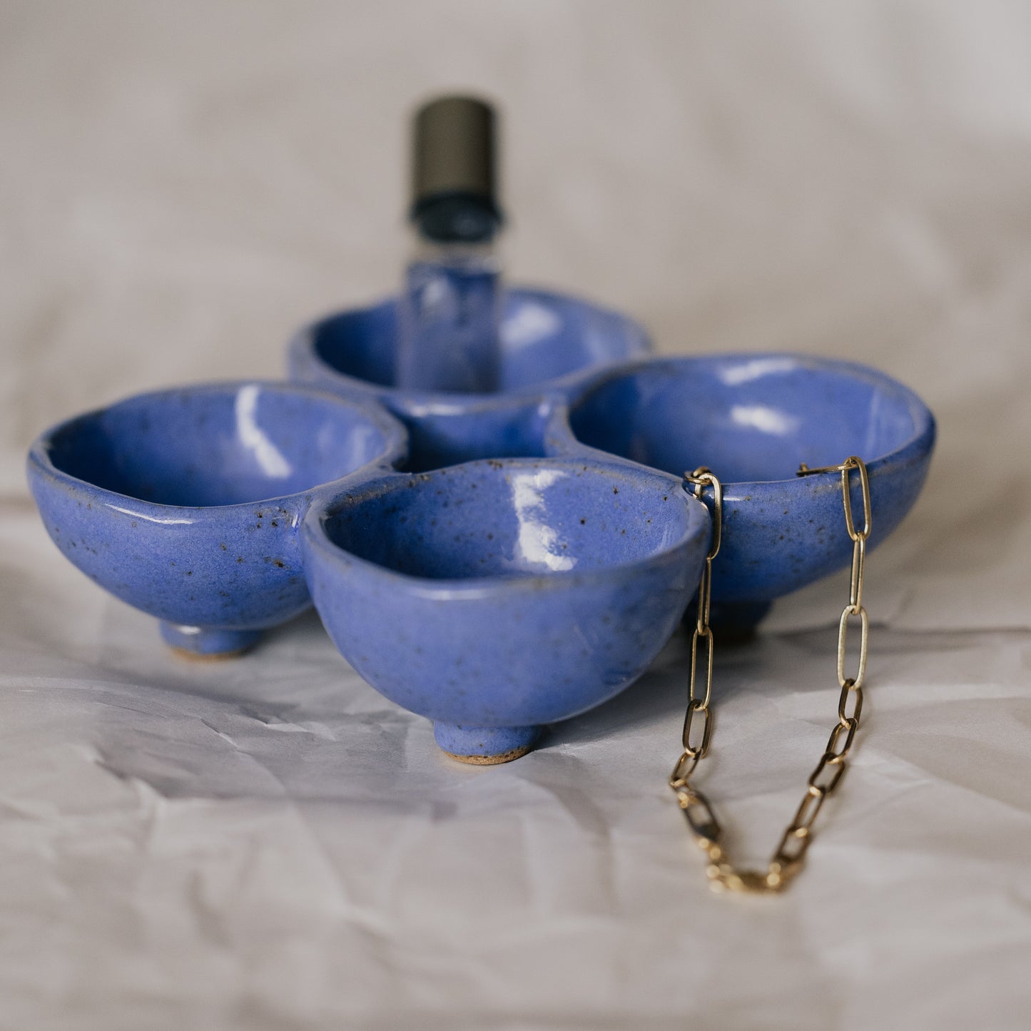 Cluster Trinket Dish ~ Cornflower