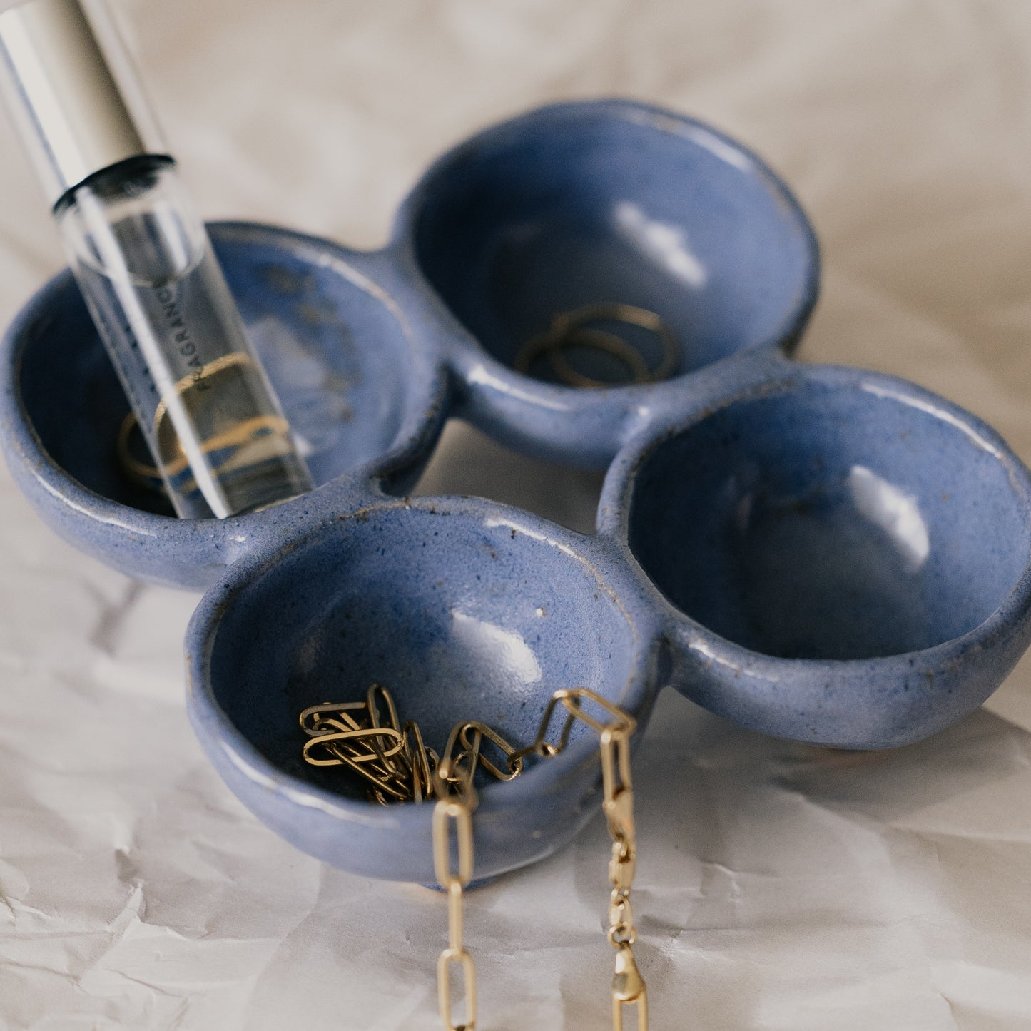 Cluster Trinket Dish ~ Harbor Storm