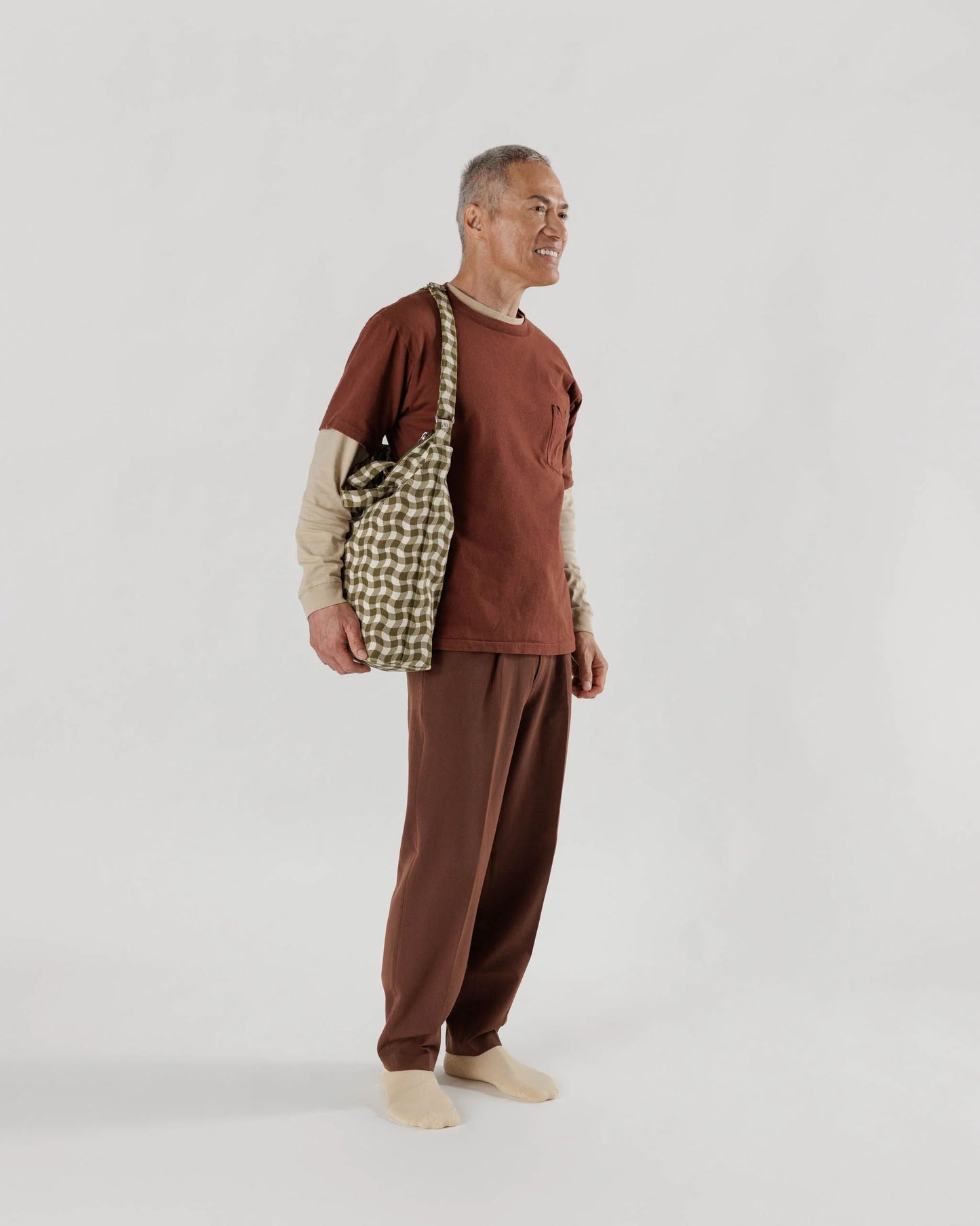 Duck Tote Bag ~ Wavy Gingham