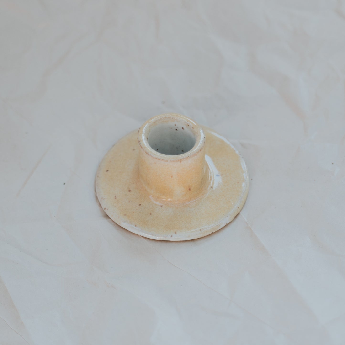 Circle Candlestick Holder ~ Lemon
