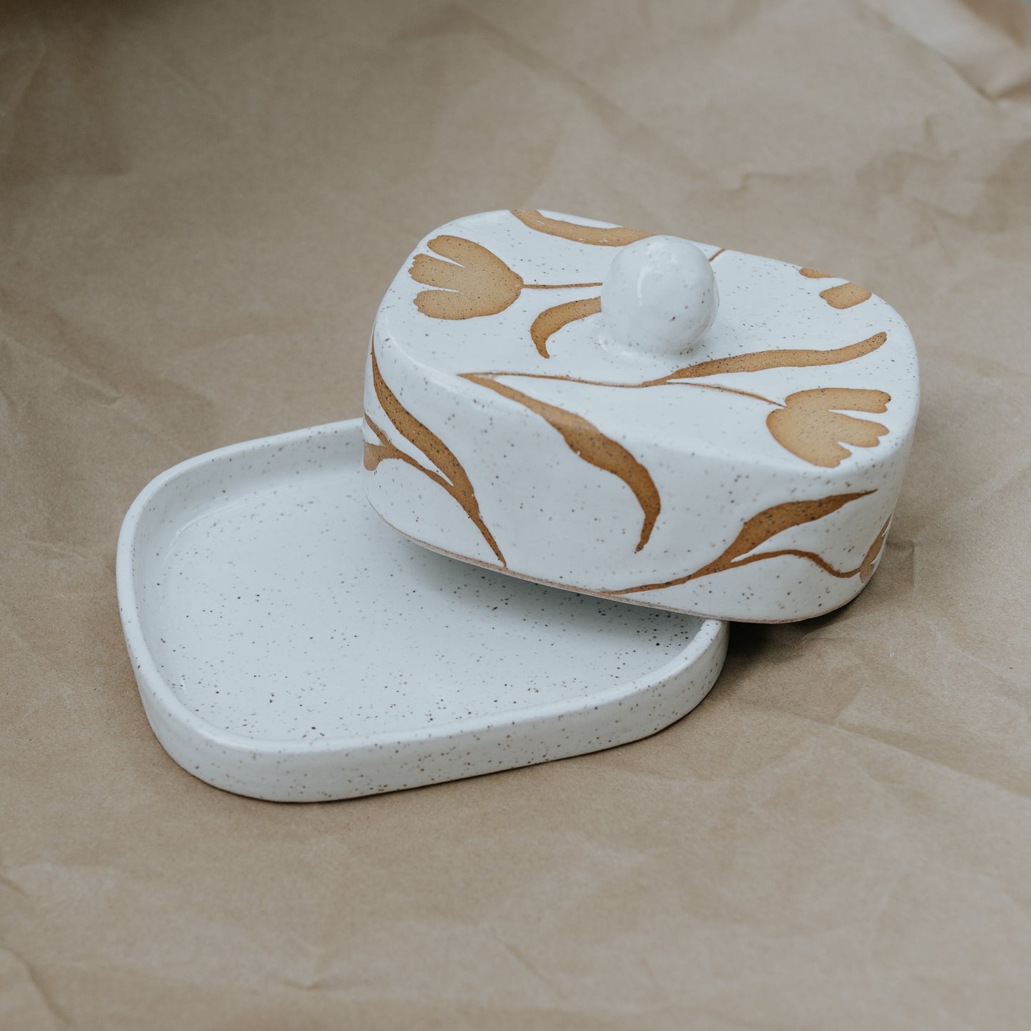 Floral Butter Dish