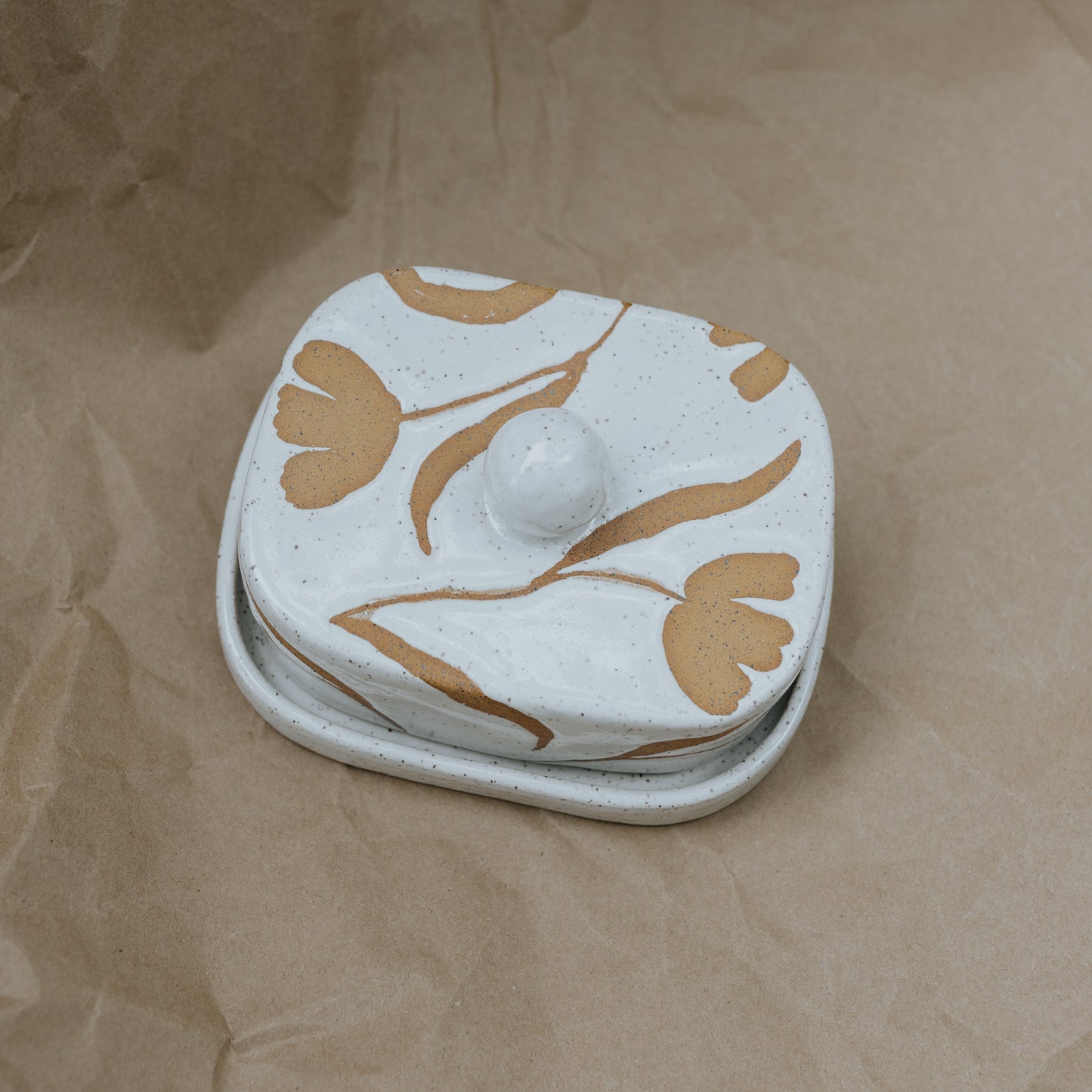 Floral Butter Dish