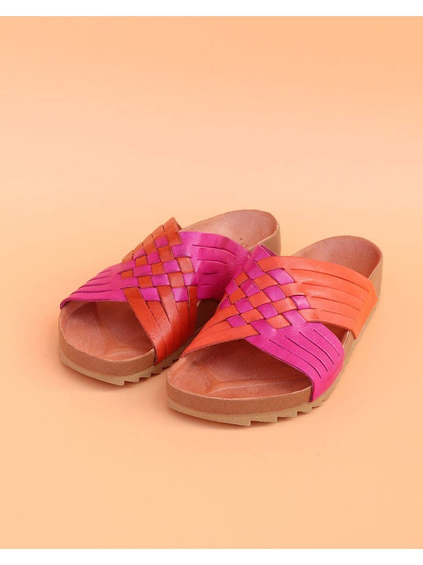 Peach Huarache Slides