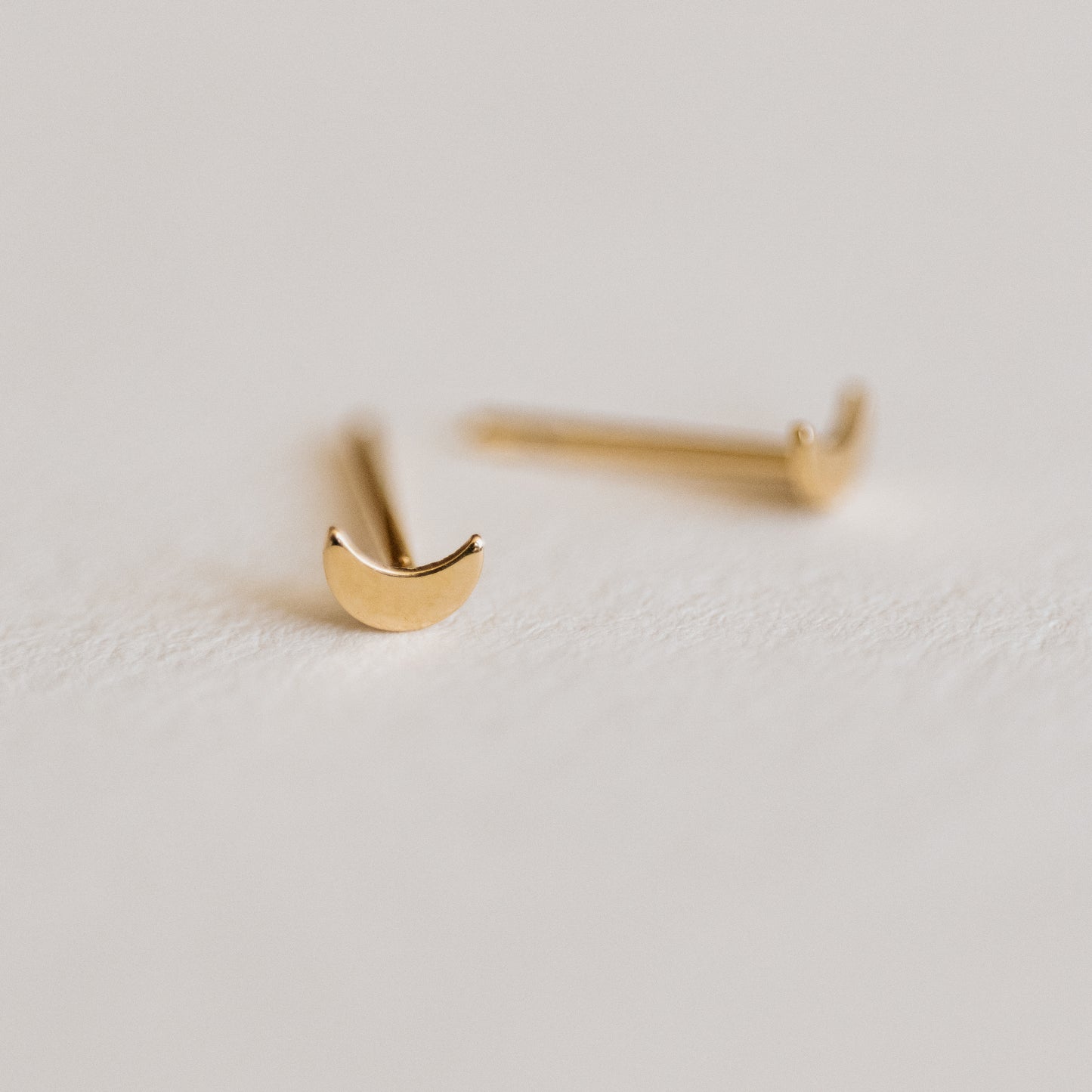 Crescent Moon Studs