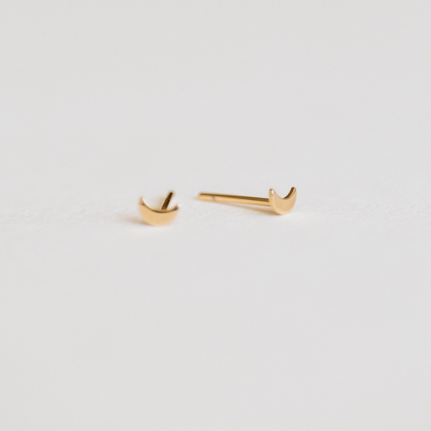 Crescent Moon Studs