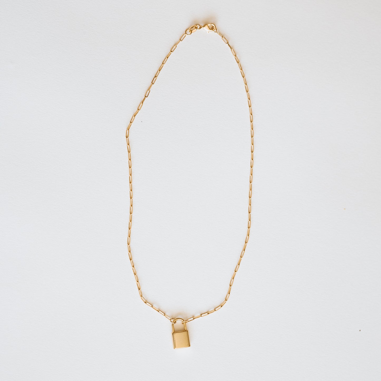 Newport Gold Filled Lock Necklace