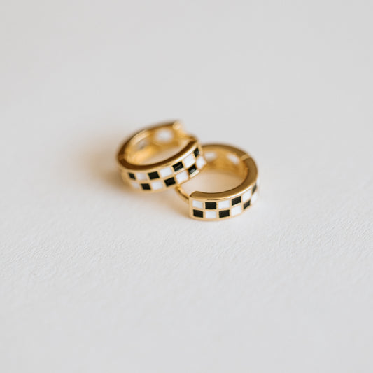 Black & White Checkered Hoops