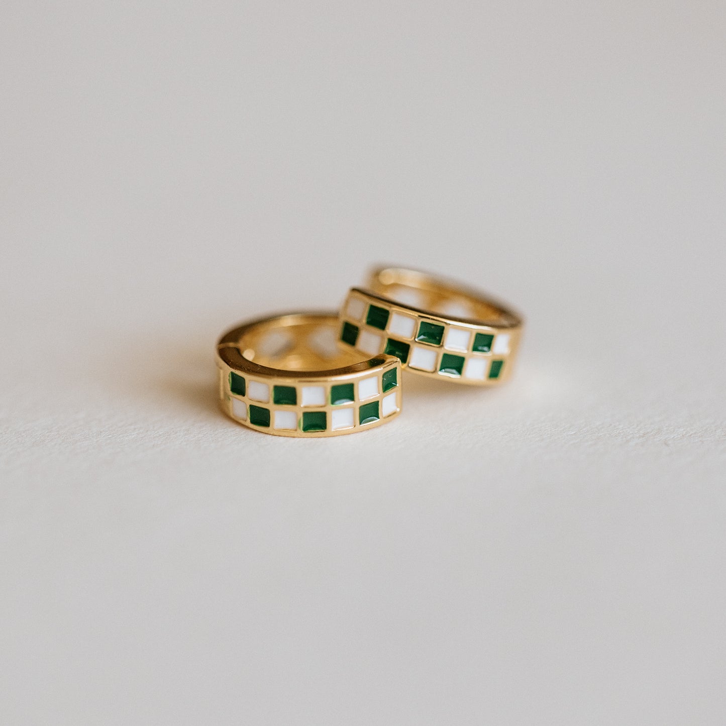 Green & White Checkered Hoops