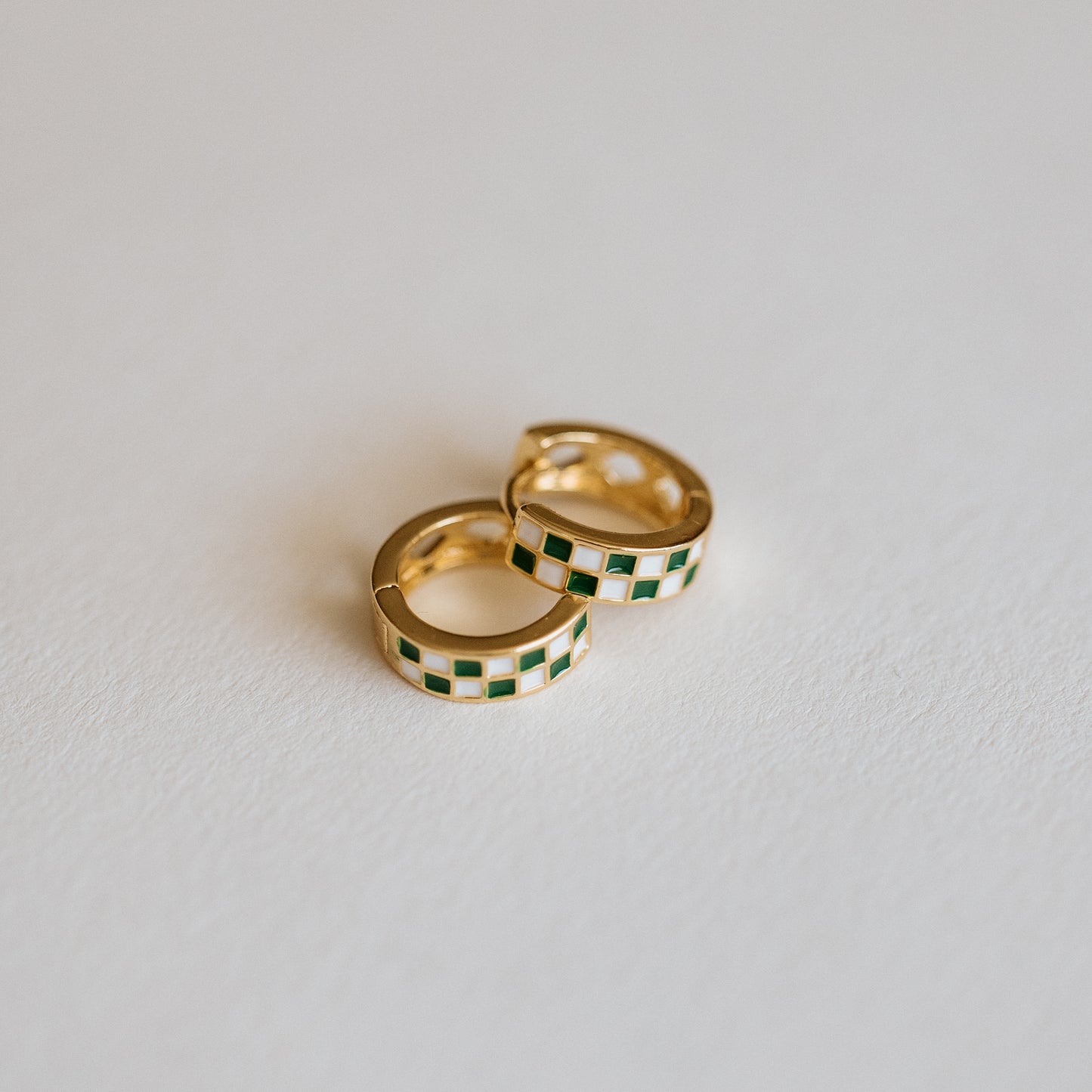 Green & White Checkered Hoops