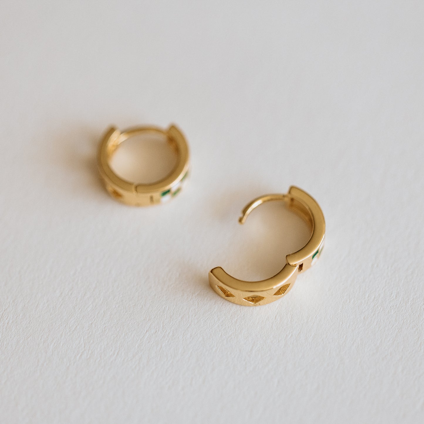 Green & White Checkered Hoops