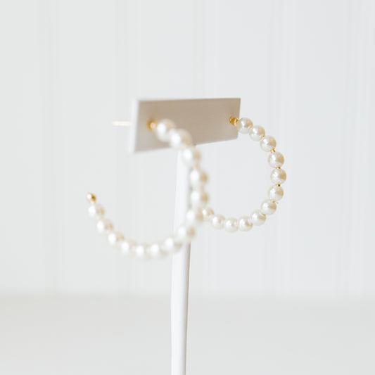 Stella Pearl Earrings ~ C Shape