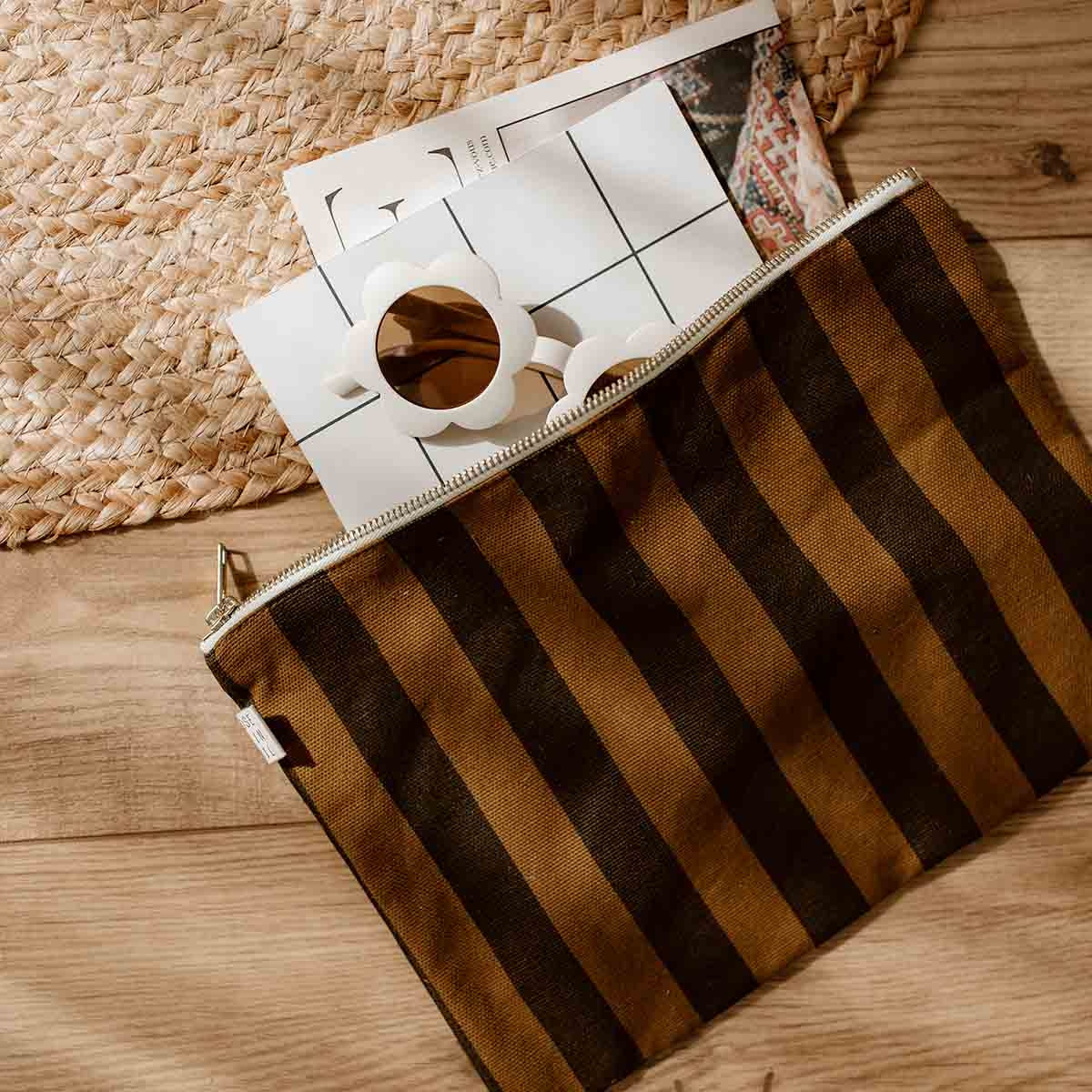 Lili Clutch ~ Cumin Stripes