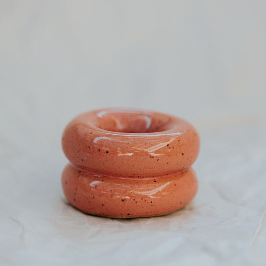 Donut Candlestick Holder ~ Strawberry