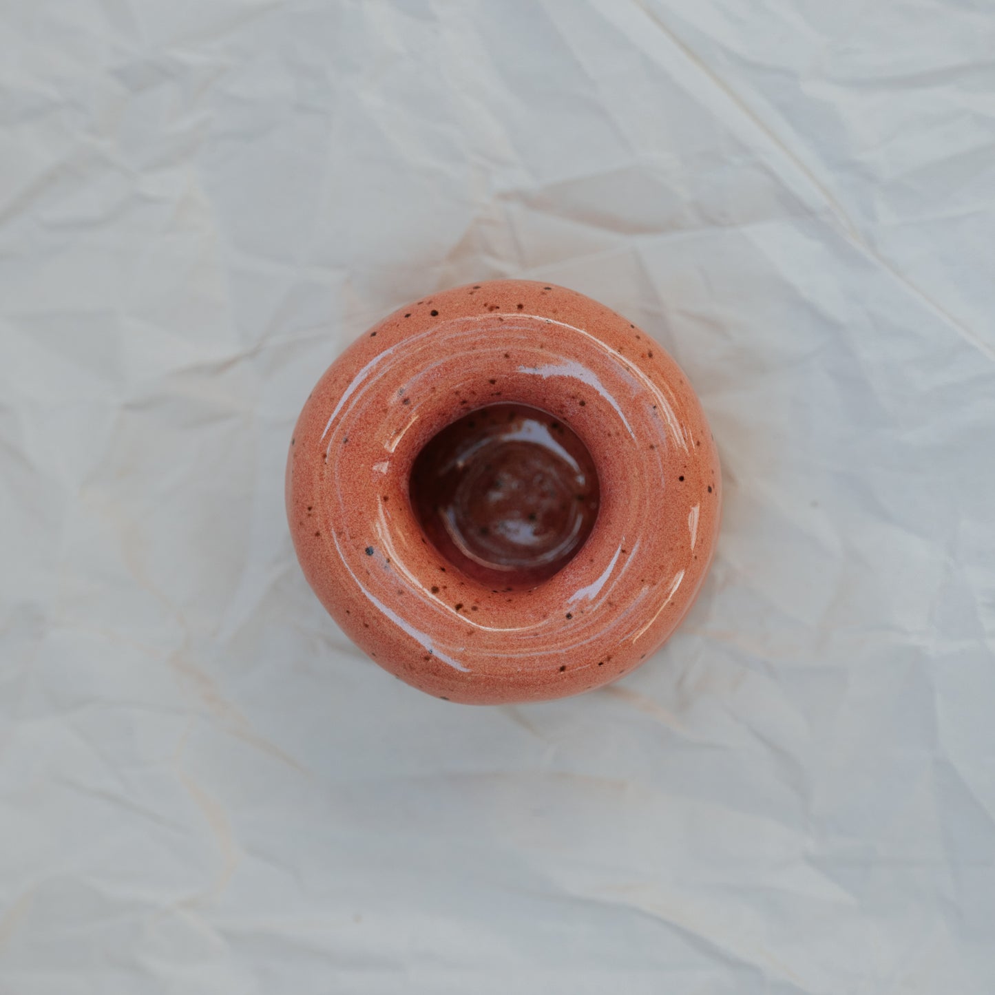 Donut Candlestick Holder ~ Strawberry