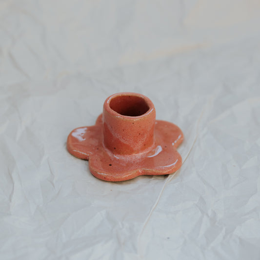 Floral Candlestick Holder ~ Strawberry