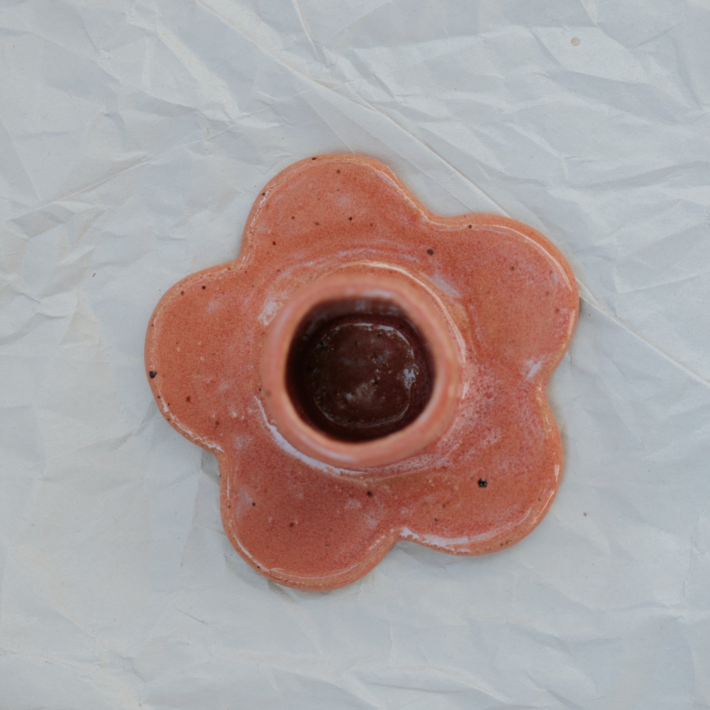 Floral Candlestick Holder ~ Strawberry