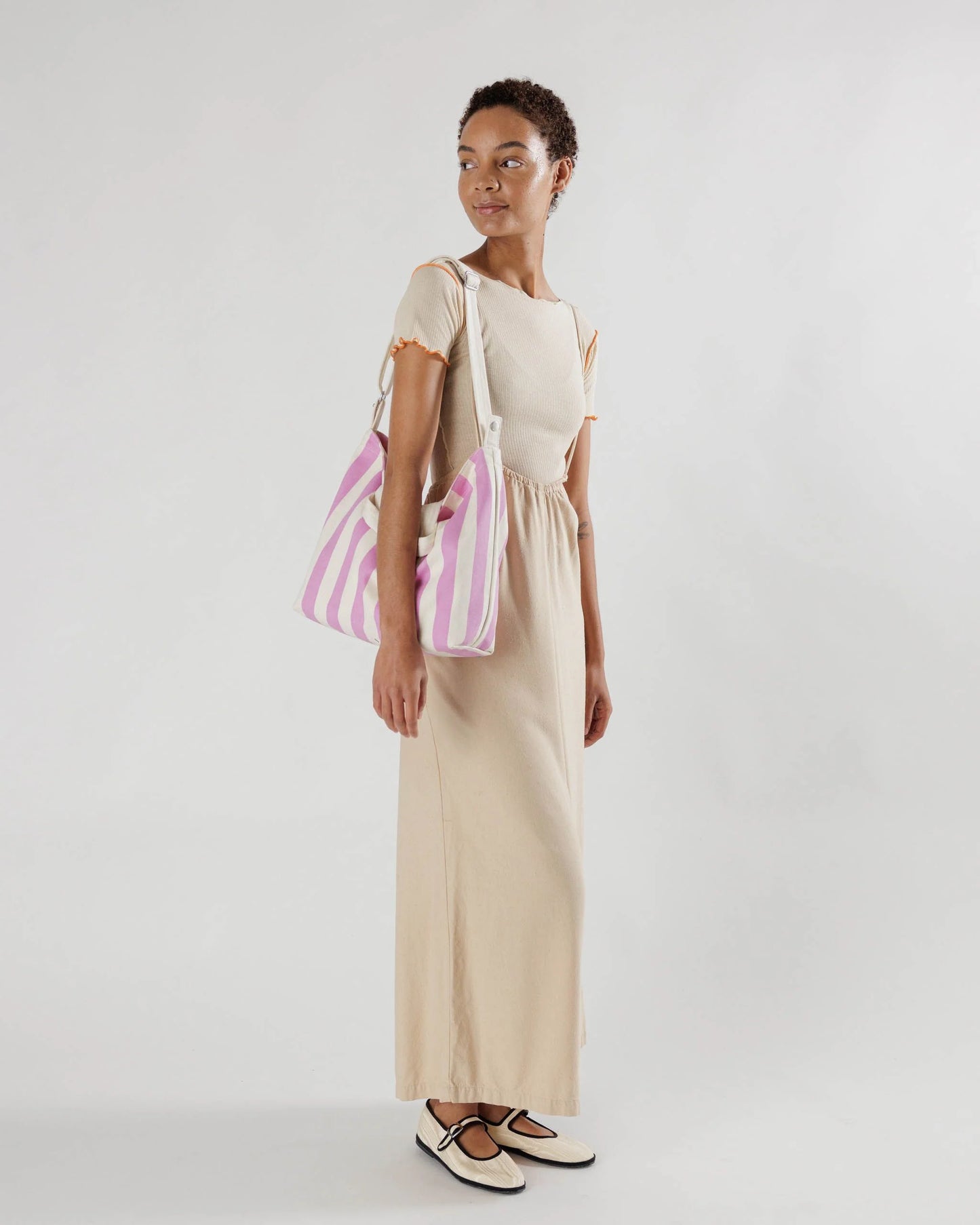 Horizontal Duck Bag ~ Pink Awning