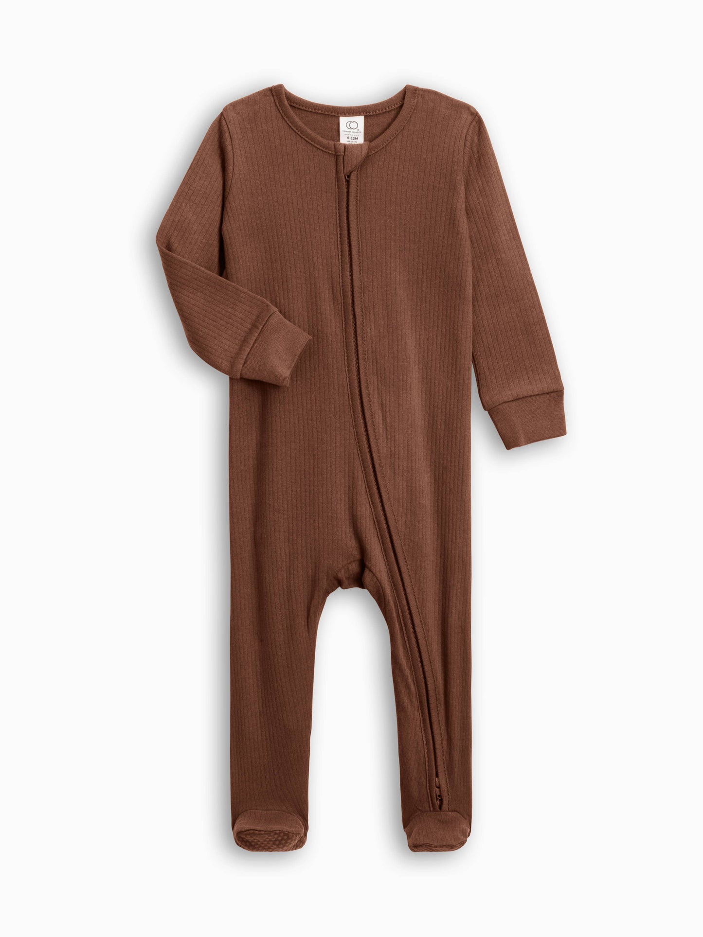 Ribbed Zipper Sleeper - Pecan