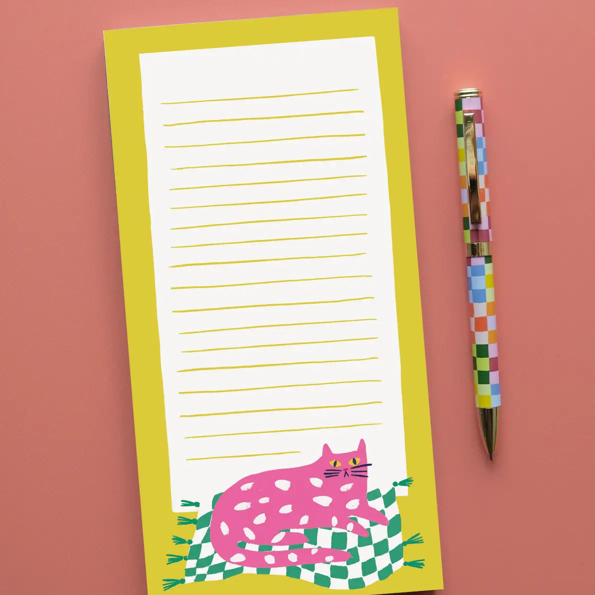 Kitty Magnetic Market List Notepad