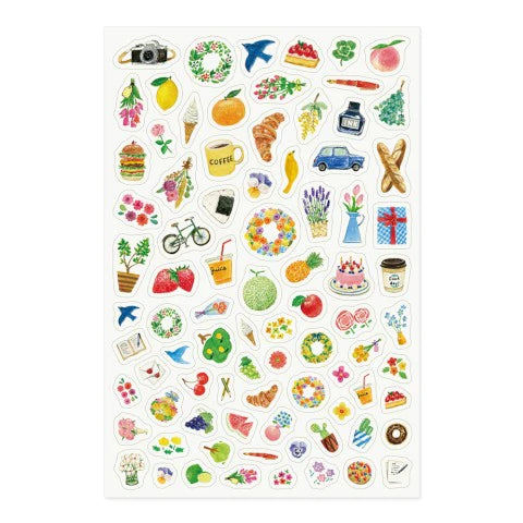 Midori Yuru Log Sticker Sheet - Motif