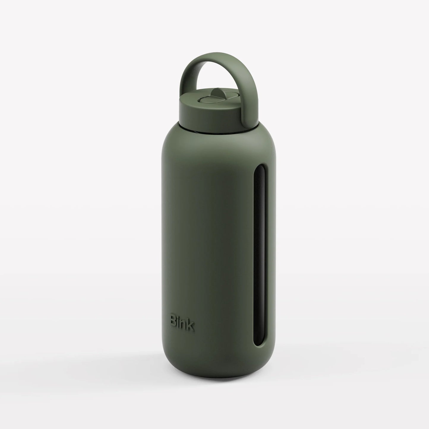 Glass Water Bottle - Moss