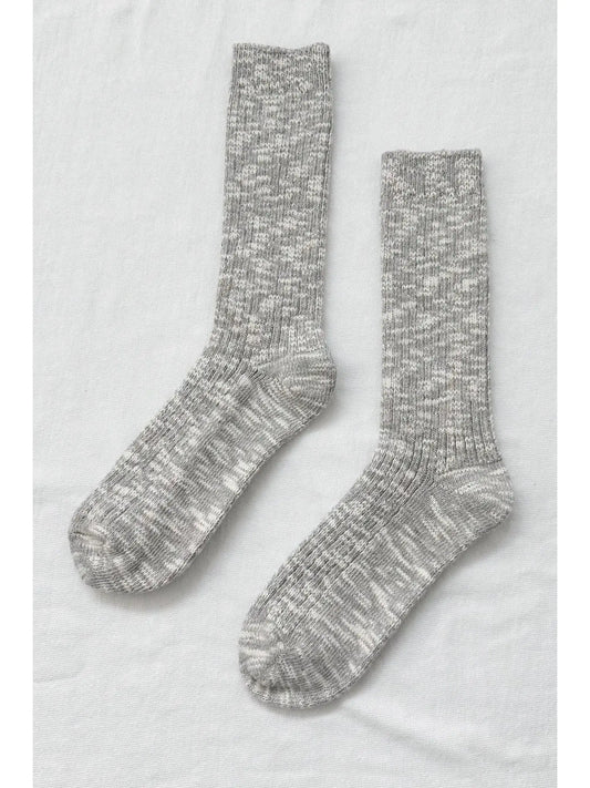 Cottage Socks ~ Heather Grey