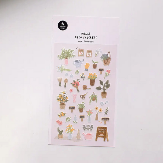 Flower Cafe Sticker Sheet