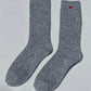 Embroidered Snow Socks - Grey