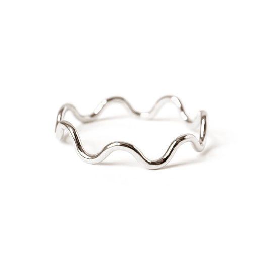 Wavy Ripple Ring ~ Silver