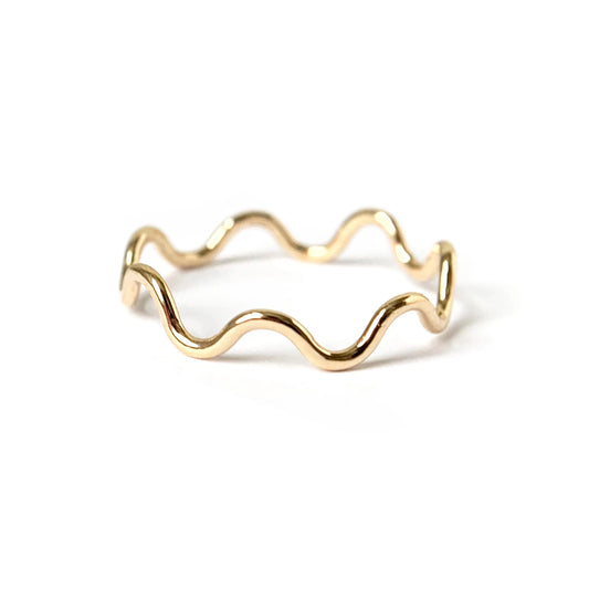 Wavy Ripple Ring ~ Goldfilled