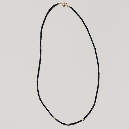 Black Bead Necklace